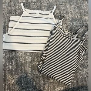 Two stripped tank tops both women’s size small